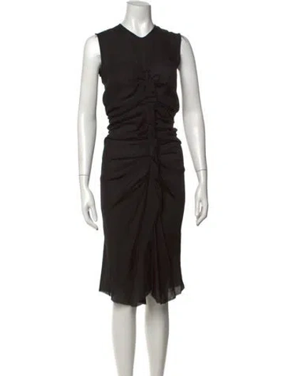 Pre-owned Isabel Marant Silk Midi Length Dress In Black
