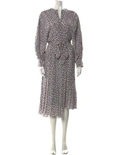 Pre-owned Isabel Marant Silk Midi Length Dress In Gray