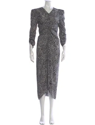 Pre-owned Isabel Marant Silk Midi Length Dress In Multi