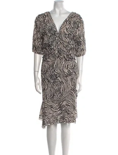 Pre-owned Isabel Marant Silk Midi Length Dress In Neutral