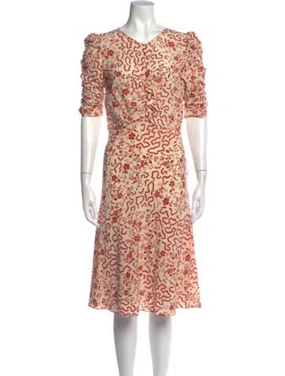 Pre-owned Isabel Marant Silk Midi Length Dress In Neutral