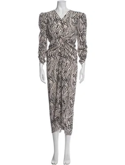 Pre-owned Isabel Marant Silk Midi Length Dress In Pink