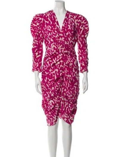 Pre-owned Isabel Marant Silk Midi Length Dress In Purple
