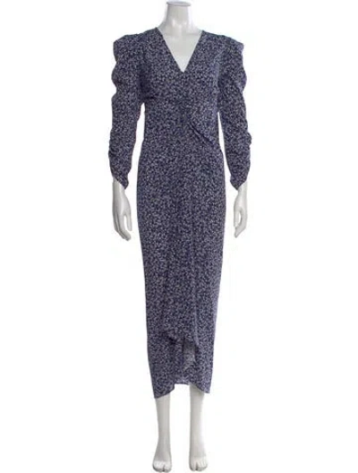 Pre-owned Isabel Marant Silk Midi Length Dress In Purple