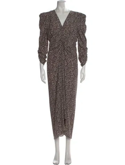 Pre-owned Isabel Marant Silk Midi Length Dress W/ Tags In Black