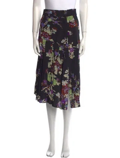 Pre-owned Isabel Marant Silk Midi Length Skirt In Black