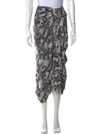 Pre-owned Isabel Marant Silk Midi Length Skirt In Black