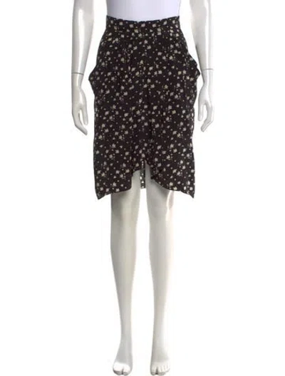 Pre-owned Isabel Marant Silk Midi Length Skirt In Black