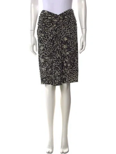 Pre-owned Isabel Marant Silk Midi Length Skirt In Black