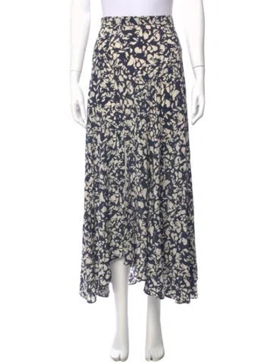 Pre-owned Isabel Marant Silk Midi Length Skirt In Blue