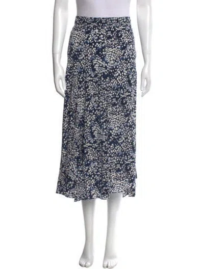 Pre-owned Isabel Marant Silk Midi Length Skirt In Blue