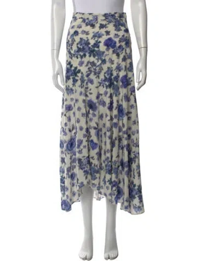 Pre-owned Isabel Marant Silk Midi Length Skirt In Blue