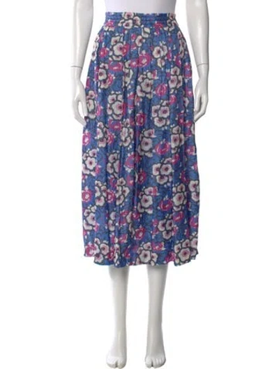 Pre-owned Isabel Marant Silk Midi Length Skirt In Blue