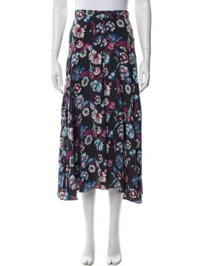 Pre-owned Isabel Marant Silk Midi Length Skirt In Grey