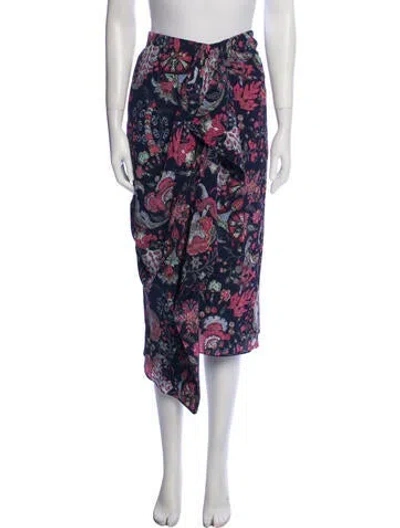 Pre-owned Isabel Marant Silk Midi Length Skirt In Multi