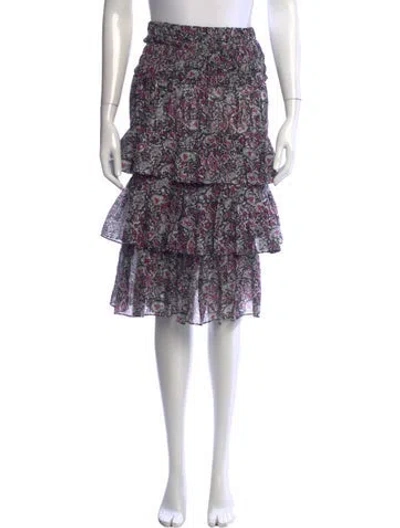 Pre-owned Isabel Marant Silk Midi Length Skirt In Multi