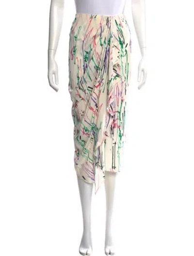 Pre-owned Isabel Marant Silk Midi Length Skirt In Neutral
