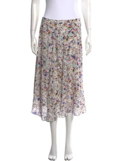 Pre-owned Isabel Marant Silk Midi Length Skirt In Neutral