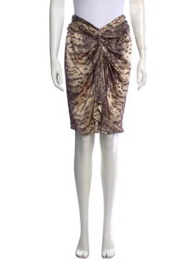 Pre-owned Isabel Marant Silk Midi Length Skirt In Neutrals