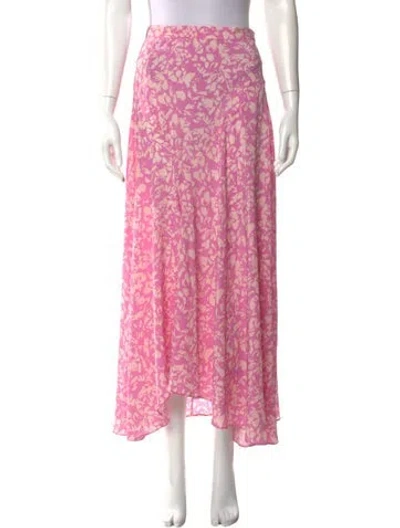 Pre-owned Isabel Marant Silk Midi Length Skirt In Pink