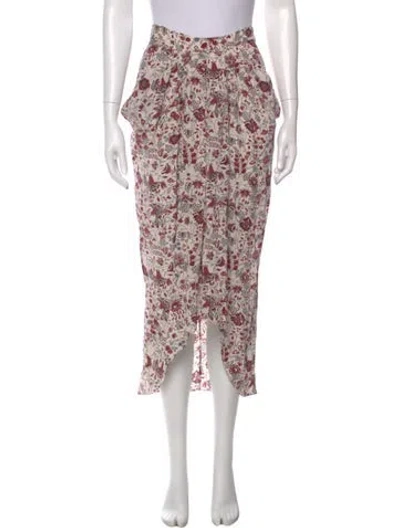Pre-owned Isabel Marant Silk Midi Length Skirt In Pink