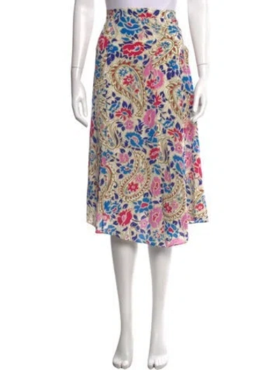 Pre-owned Isabel Marant Silk Midi Length Skirt In Pink