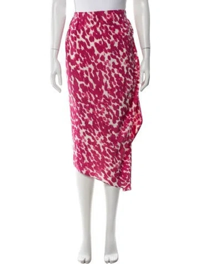 Pre-owned Isabel Marant Silk Midi Length Skirt In Pink