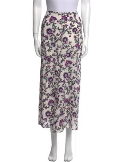 Pre-owned Isabel Marant Silk Midi Length Skirt In Purple