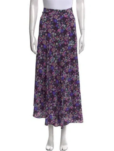Pre-owned Isabel Marant Silk Midi Length Skirt In Purple