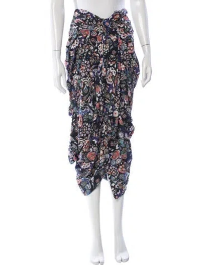 Pre-owned Isabel Marant Silk Midi Length Skirt In Purple