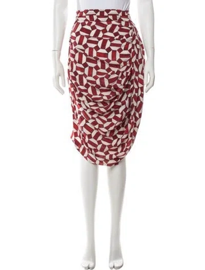 Pre-owned Isabel Marant Silk Midi Length Skirt In Red