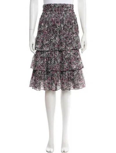 Pre-owned Isabel Marant Silk Midi Length Skirt W/ Tags In Black