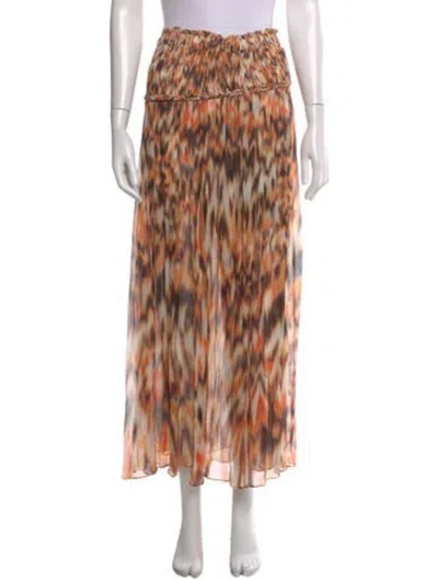 Pre-owned Isabel Marant Silk Midi Length Skirt W/ Tags In Multi
