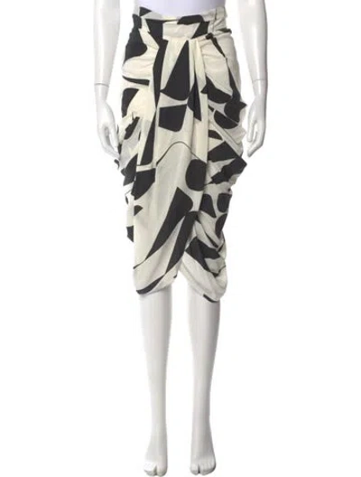 Pre-owned Isabel Marant Silk Midi Length Skirt W/ Tags In Neutrals