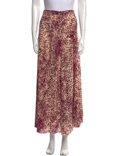 Pre-owned Isabel Marant Silk Midi Length Skirt W/ Tags In Purple