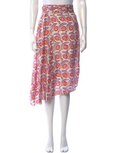 Pre-owned Isabel Marant Silk Midi Length Skirt W/ Tags In White