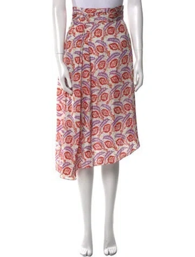 Pre-owned Isabel Marant Silk Midi Length Skirt In White