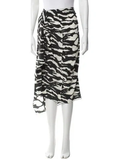 Pre-owned Isabel Marant Silk Midi Length Skirt In White