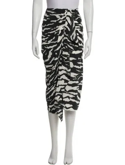 Pre-owned Isabel Marant Silk Midi Length Skirt In White