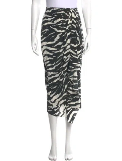 Pre-owned Isabel Marant Silk Midi Length Skirt In White