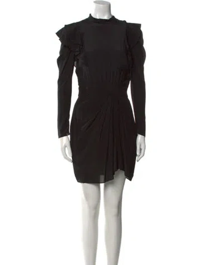 Pre-owned Isabel Marant Silk Mini Dress In Black
