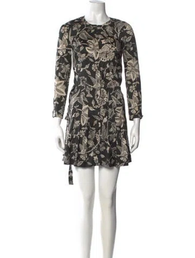 Pre-owned Isabel Marant Silk Mini Dress In Black