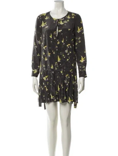Pre-owned Isabel Marant Silk Mini Dress In Black