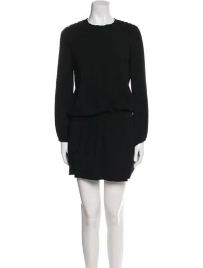 Pre-owned Isabel Marant Silk Mini Dress In Black