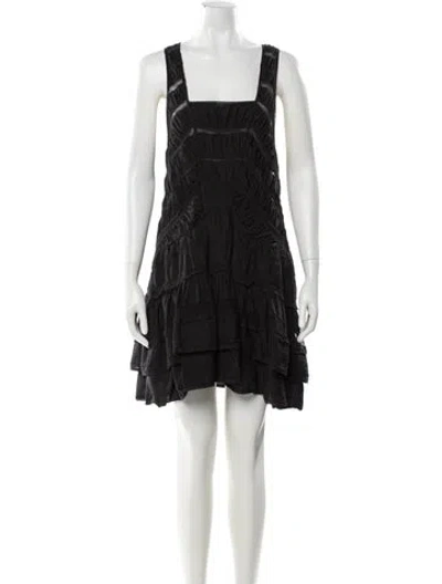 Pre-owned Isabel Marant Silk Mini Dress In Black