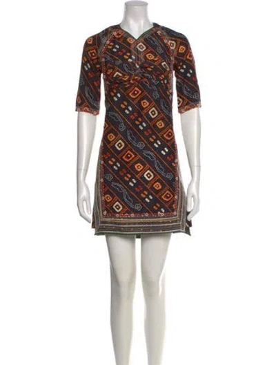 Pre-owned Isabel Marant Silk Mini Dress In Black