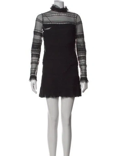 Pre-owned Isabel Marant Silk Mini Dress In Black