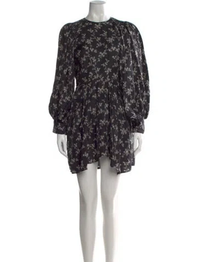 Pre-owned Isabel Marant Silk Mini Dress In Black