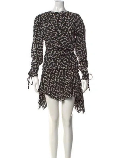Pre-owned Isabel Marant Silk Mini Dress In Black