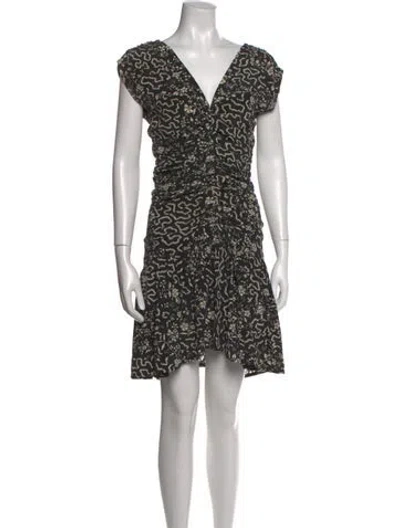 Pre-owned Isabel Marant Silk Mini Dress In Black